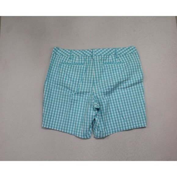 Lands' End Women Blue Plaid Shorts Mid Rise Size 20W - Picture 3 of 8